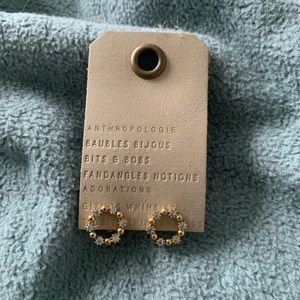 NEW Anthropologie 14kt Gold Plated Studs